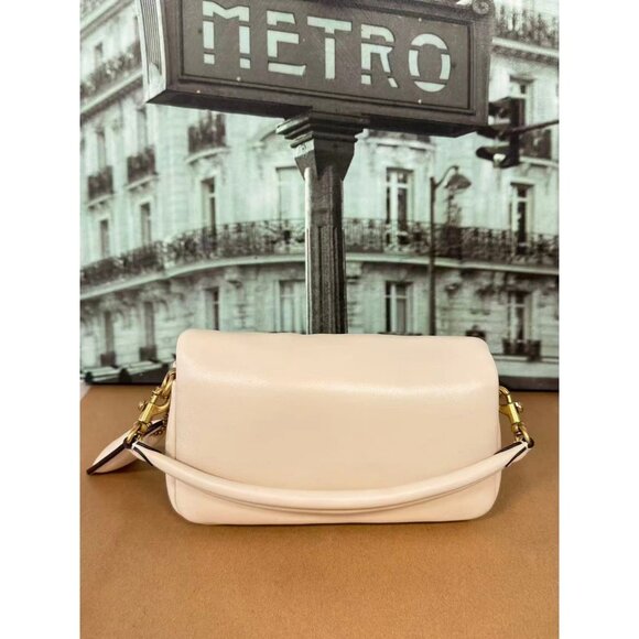 Coach CR703 Pillow Tabby Shoulder Bag 20 IN CHALK - Picture 2 of 8